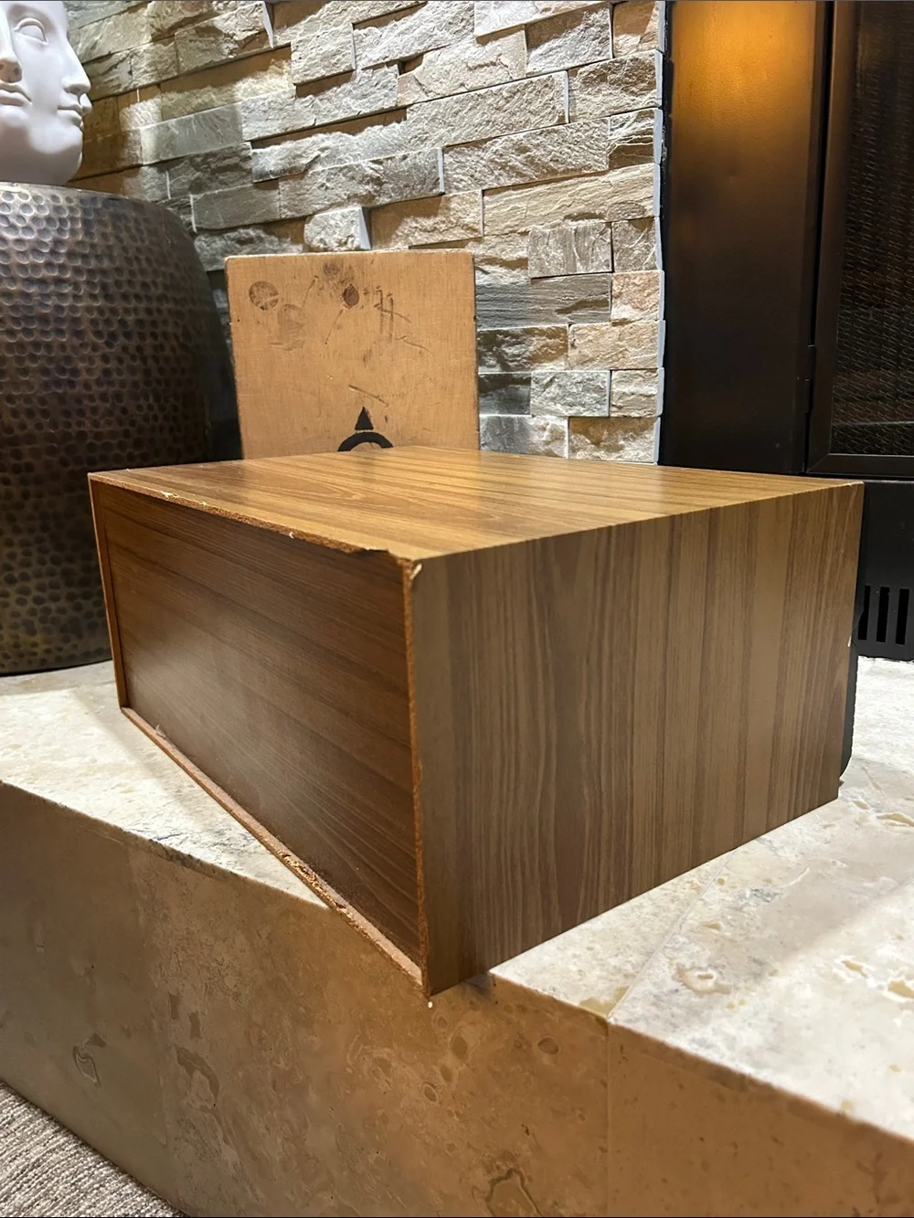 Woodgrain Stackable Storage Box - Brown - Picture 9 of 16